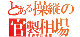 とある操縦の官製相場（日経平均株価）