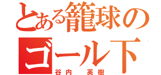 とある籠球のゴール下（谷内 英樹）