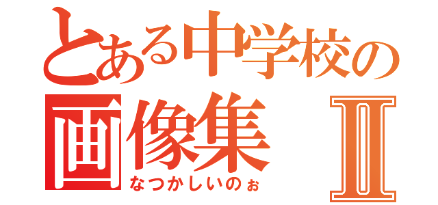 とある中学校の画像集Ⅱ（なつかしいのぉ）