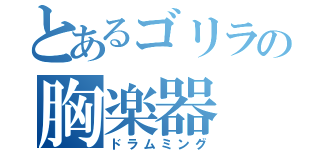 とあるゴリラの胸楽器（ドラムミング）