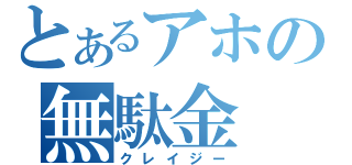 とあるアホの無駄金（クレイジー）