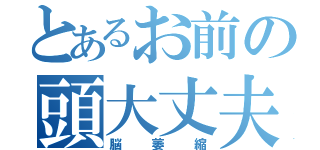 とあるお前の頭大丈夫か（脳萎縮）