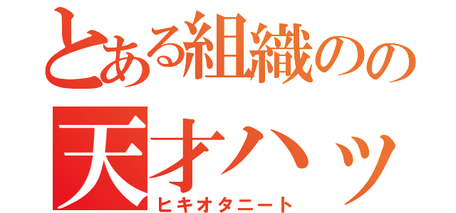 とある組織のの天才ハッカー（ヒキオタニート）