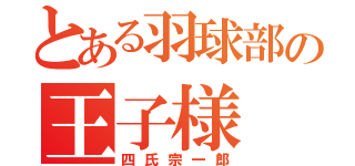 とある羽球部の王子様（四氏宗一郎）