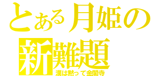 とある月姫の新難題（漢は黙って金閣寺）