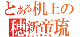 とある机上の穂新帝琉（ポニーテール）