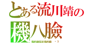 とある流川靖の機八臉（我的帥在於我的臉 懂？）