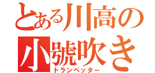 とある川高の小號吹き（トランペッター）