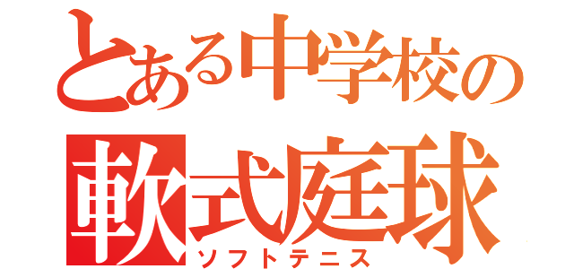 とある中学校の軟式庭球部（ソフトテニス）