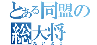 とある同盟の総大将（たいよう）