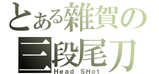 とある雜賀の三段尾刀（Ｈｅａｄ ＳＨｏｔ）