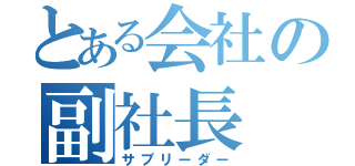 とある会社の副社長（サブリーダー）