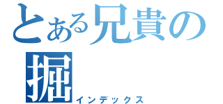 とある兄貴の掘（インデックス）