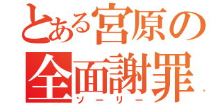 とある宮原の全面謝罪（ソーリー）