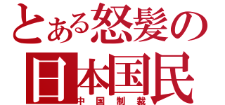 とある怒髪の日本国民（中国制裁）