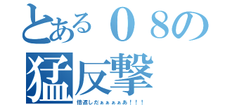 とある０８の猛反撃（倍返しだぁぁぁぁあ！！！）