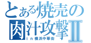 とある焼売の肉汁攻撃Ⅱ（ｉｎ横浜中華街）