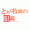 とある牧瀬の眼鏡（トレードマーク）