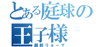 とある庭球の王子様（越前リョーマ）