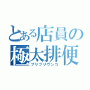 とある店員の極太排便（ブリブリウンコ）