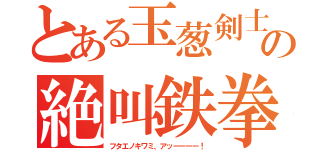 とある玉葱剣士の絶叫鉄拳（フタエノキワミ、アッーーーー！）