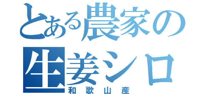 とある農家の生姜シロップ（和歌山産）