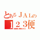 とあるＪＡＬの１２３便（自衛隊に撃墜された）