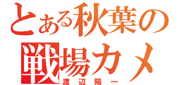 とある秋葉の戦場カメラマン（渡辺陽一）