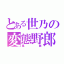 とある世乃の変態野郎（馬鹿）