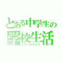 とある中学生の学校生活（スクールライフ）