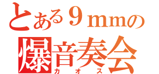 とある９ｍｍの爆音奏会（カオス）