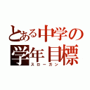 とある中学の学年目標（スローガン）