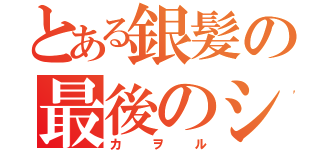 とある銀髪の最後のシ者（カヲル）