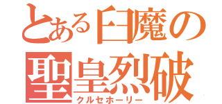 とある臼魔の聖皇烈破（クルセホーリー）