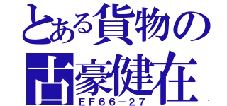 とある貨物の古豪健在（ＥＦ６６－２７）