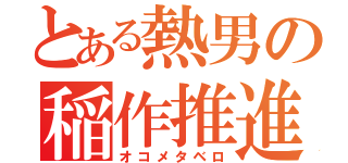 とある熱男の稲作推進（オコメタベロ）