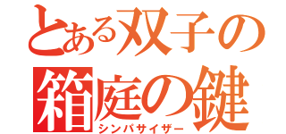 とある双子の箱庭の鍵（シンパサイザー）