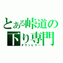 とある峠道の下り専門（ダウンヒラ―）