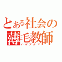 とある社会の薄毛教師（ハゲアタマ）