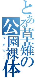 とある草薙の公園裸体（ウホッ！）