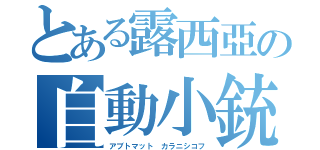 とある露西亞の自動小銃（アブトマット カラニシコフ）