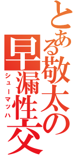 とある敬太の早漏性交（シューマッハ）