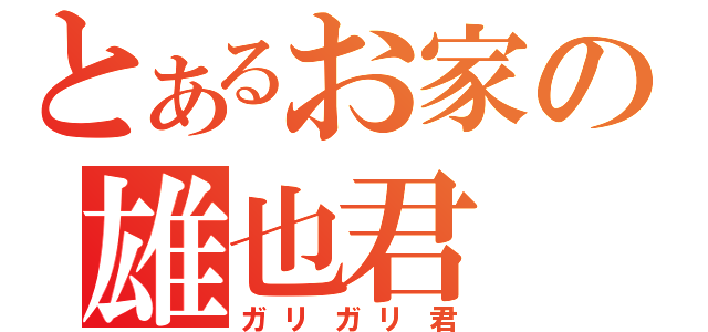 とあるお家の雄也君（ガリガリ君）