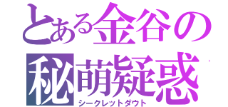 とある金谷の秘萌疑惑（シークレットダウト）