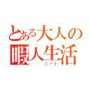 とある大人の暇人生活（   ニート）