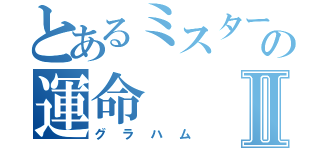 とあるミスターブシドーの運命Ⅱ（グラハム）