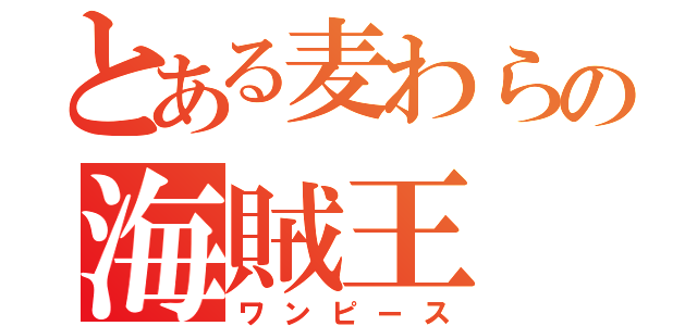 とある麦わらの海賊王（ワンピース）