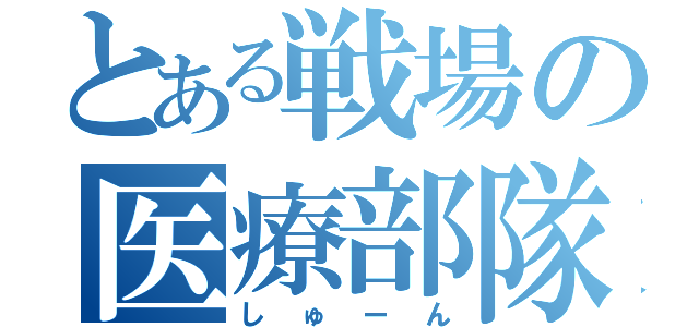 とある戦場の医療部隊（しゅーん）