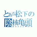 とある松下の陰核亀頭（クリトリス）