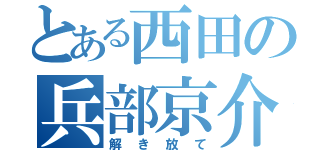 とある西田の兵部京介（解き放て）